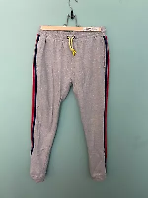 Mini Boden Gray Jogger Sweatpants Side Stripes Drawstring Waist Size 16 • $21
