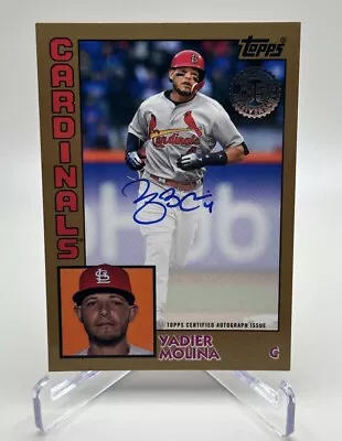 Yadier Molina 2019 Topps 1984 Baseball GOLD (on-card) Auto /50 Cardinals • $174.99