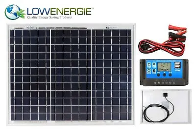 £40.99 • Buy 30w Poly Solar Panel Battery Charging Kit Charger Controller Boat Caravan HomeK1