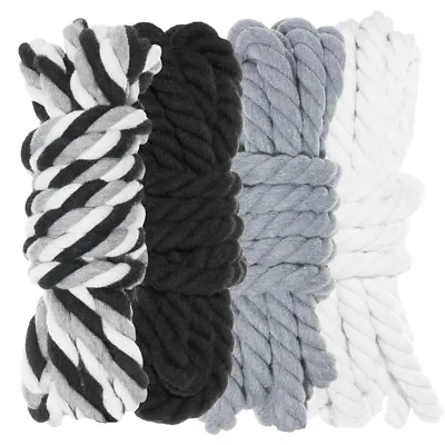 Twisted 3 Strand Natural Cotton Rope 40 And 100 Foot Kits In 1/4 In. And 1/2 In. • $13.49