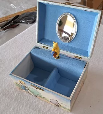 Vtg Linden Classic Winnie The Pooh Small Jewelry Trinket Box Storage Mirrored • $9.99