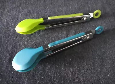 Kitchen Gadget Silicone Salad Serving Tongs Stainless Handle • $4