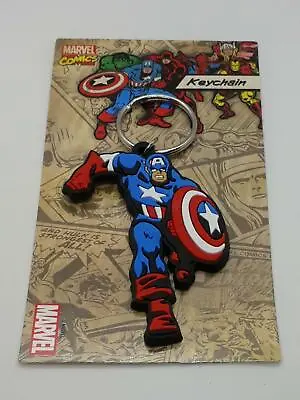 Official Marvel Rubber Keyrings Captain America Hulk Iron Man Spiderman New • £1.99