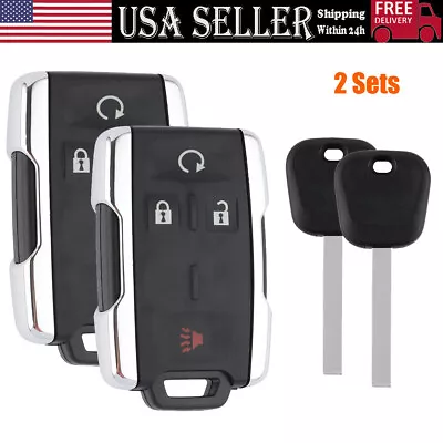 2 For 2014-2019 Chevrolet Silverado 1500 2500 35 Suburban GMC Remote Fob And Key • $15.18