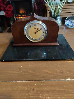 Rare 1930s Art Deco Oak 8 Day Mantle Clock By Garrard's Of Swindon Working Well. • £130