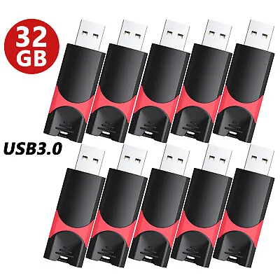 10PCS 32GB USB3.0 Thumb Flash Drive Memory Stick U-Disk Data Music Video Storage • $40.99