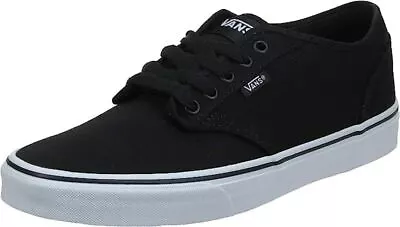 Vans Atwood Black White Canvas Mens Skate Trainers Shoes UK Size 7-12 • £54.99