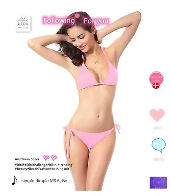 $8.95 • Buy Bikini Set Sexy Top Bra Hot Swimsuit Swimwear Tiktok Bikini Beach Challenge