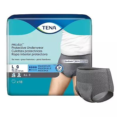 TENA Disposable Underwear Male Large Maximum 18 Ct • $21.63