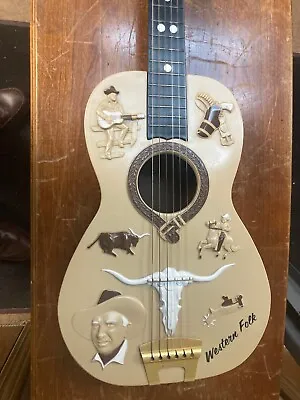 Vintage 1960’s Emenee Western Folk Gene Autry Tribute Plastic Guitar • $15