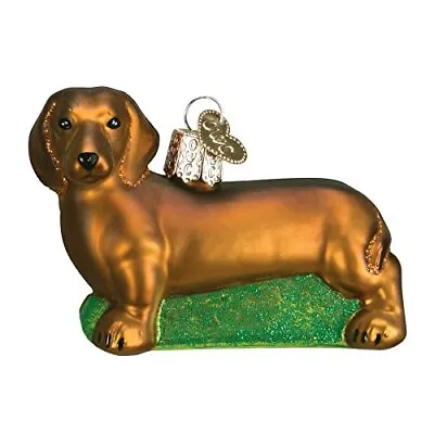 Dachshund Blown Glass Old World Christmas Ornament Dog Decoration 12219 FREE BOX • $15.99