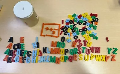 VTG Plastic Magnetic Fridge Alphabet Letters & Numbers Mixed Colors Used Math • $6.74