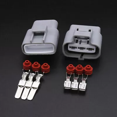 Electrical Wire Cable Connector Plug 4.8mm 3Pin Male Female Waterproof Car Auto • $4.45