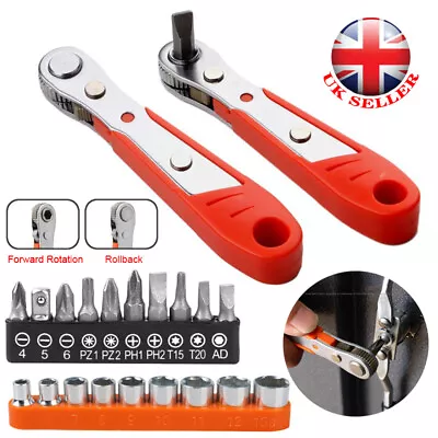 20pcs Right Angled Offset Ratchet Screwdriver Set Phillips Posi/pozi Torx Flat • £7.58