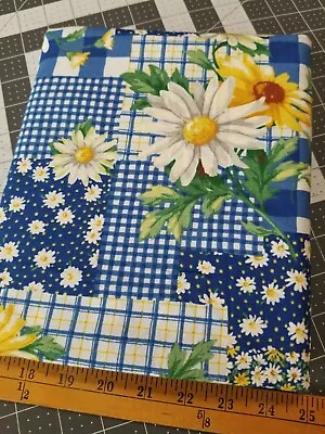 Vintage VTG Kessler Concord Daisy Check Cheater Gingham Cotton Fabric 2+ Yards • $159.99