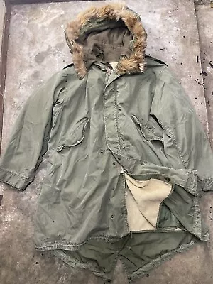 VTG M-1951 M51 Korean War Fishtail Parka Complete With Liner And Hood Coyote • $299