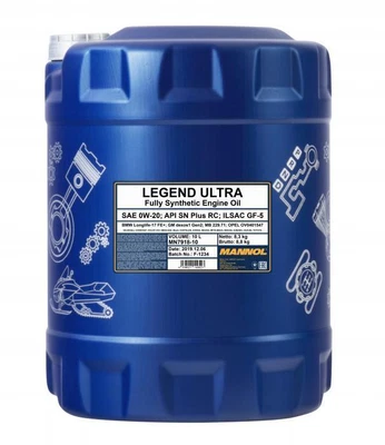 £50.57 • Buy 10L Mannol Legend Ultra 0W20 Engine Oil Fully Synthetic Longlife GM Dexos1 Gen2