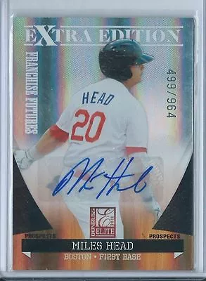 2011 Donruss Elite Extra Edtiion Miles Head AUTO AUTOGRAPH RC #188 499/964 • $2.99