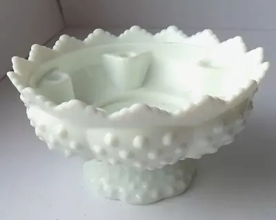 Vintage Fenton Milk Glass Footed Bowl Mid Century 1940s To 1950s • $19.50