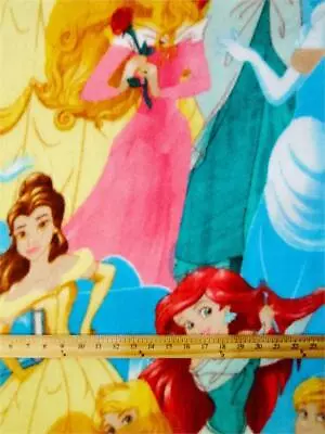 Fleece DISNEY'S PRINCESSES Printed Fabric - GROUP PICTURE / 58  Wide / By Yard • $18.99