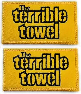 TERRIBLE TOWEL MYRON COPE NFL STEELERS PATCH - 2PC  3.5  X 2  HOOK BACKING • $13.99