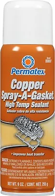 Permatex Copper SPRAY-A-GASKET Hi Temp Sealant - 1EA • $15.25