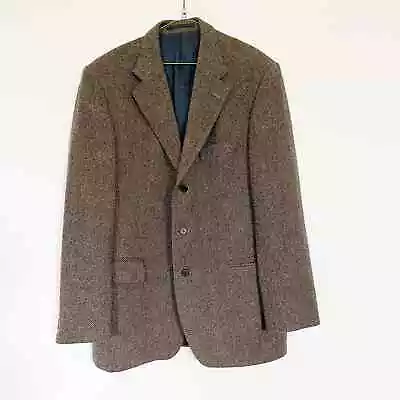 Magee Donegal Dew Tweed Sport Coat Mens 44 Brown Wool Blend Tailored Fit Jacket • $50