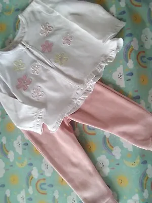 Girls Jacket And Jogging Bottoms Age 9-12 Months Immaculate • £2.99