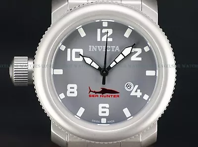 Rare Invicta Men 50mm Russian Diver Swiss Made Quartz Gray Stainless Steel Watch • $99.99