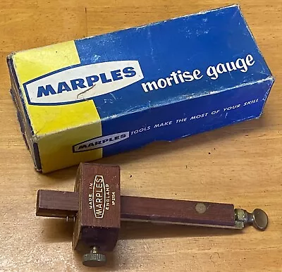 Vintage Marples Mortice Mortise Marking Gauge Carpenters Tool In Box • £11.50