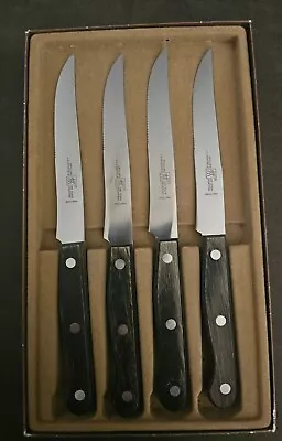 ZWILLING J.A. HENCKELS  Steak Knife Set 4 Vintage Boxed Set W/original Tag A8 • $29.87