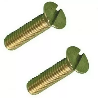 M5 (5mm) SOLID BRASS MACHINE SCREWS SLOTTED CSK COUNTERSUNK HEAD BOLTS METRIC • £7.36