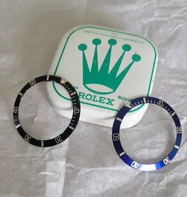 Two Vintage Rolex %100 Genuine Black/blue Insert Fr Submariner 16613 16808 16618 • $119