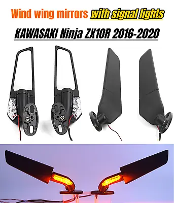 Motorcycle LED Turn Signal Lights Wing Mirrors For Kawasaki 2016-2020 NinjaZX10R • $45.50