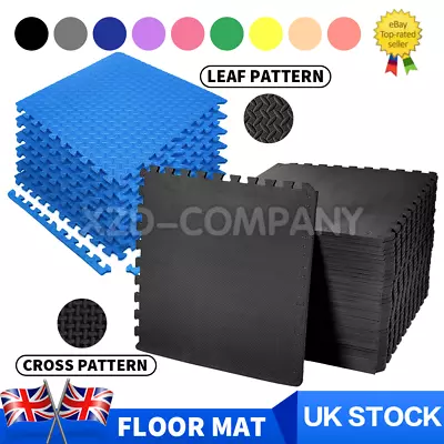 Soft Foam Eva Kids Floor Mat Jigsaw Tiles Interlocking Garden Play Mats 60x60cm • £8.99