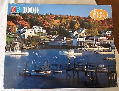 Vintage Milton Bradley Big Ben Puzzle 1000 Pieces New Harbor ME • $12