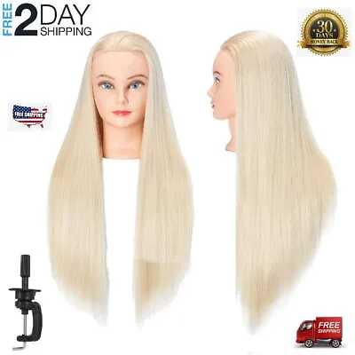  New Cosmetology Mannequin Head 100% Like Human Hair Barber Training Super Long • $34.55