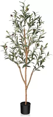 Artificial Olive Tree 150cm Large Plant Indoor With Fruits In Pot CROSOFMI • £44.99