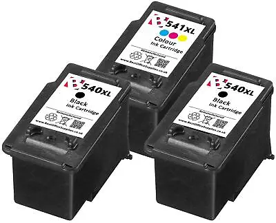 PG540XL Black CL541XL Colour Refilled Ink Cartridge For Canon MG3650 • £18.45