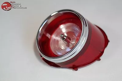 1965 Chevy Impala Back Up Tail Light Lamp Outer Chrome Trim Ring Center Bullet • $43.44