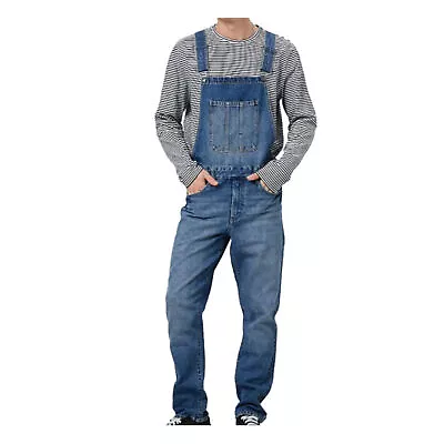 Workwear Men Pants Denim Jumpsuit With Suspender Pants For Men Non-fading Color • $42.51