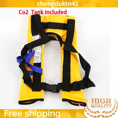 $42 • Buy Auto Inflatable Life Jacket Pfd Adult Fishing Vest Water Swimming Survival Kayak