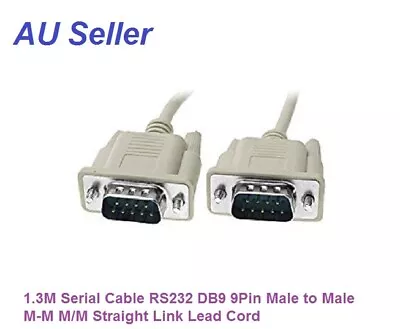 1M-1.3M Serial RS232 9-Pin Male To Male DB9 M-M PC Straight Lead Link Cable Cord • $14