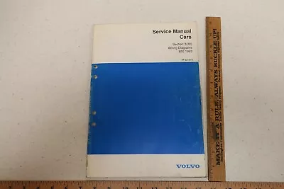 Volvo Service Manual Cars Section 3 (39) Wiring Diagrams 850 1993 (800) • $11.10