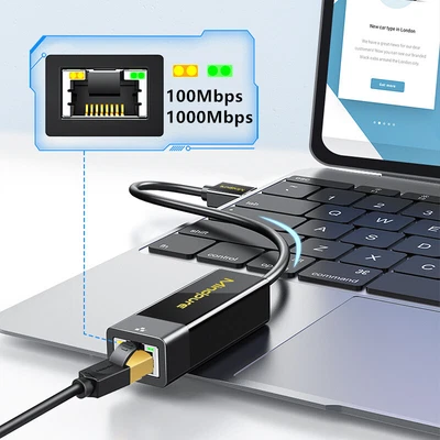 £10 • Buy RJ45 Gigabit Ethernet Adapter Laptop Docking Station Dell HP Lenovo IBM Macbook