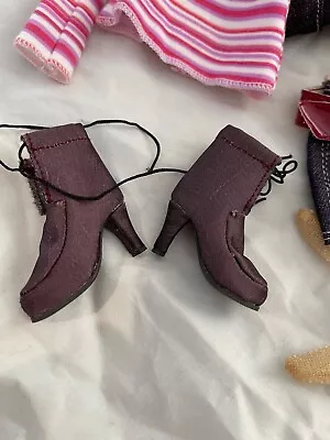 Doll GLUED SHOES For Tonner Ellowyne Wilde ~ Friends Fitting In Purple Boots • $20