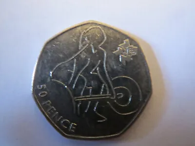 Olympic 50p Pence Weightlifting Coin • £2.50