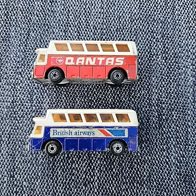 Matchbox Superfast No 65 Two Airport Coachs British Airways & Qantas 1977  • £2.99