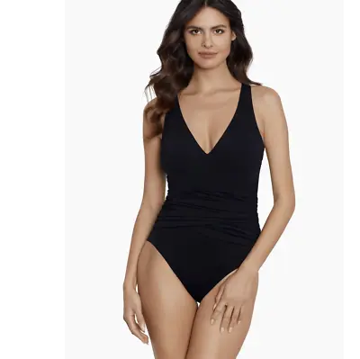 NWOT Magicsuit Plot Twist Valerie One Piece Swimsuit 6006094 Black 14 • $64.99