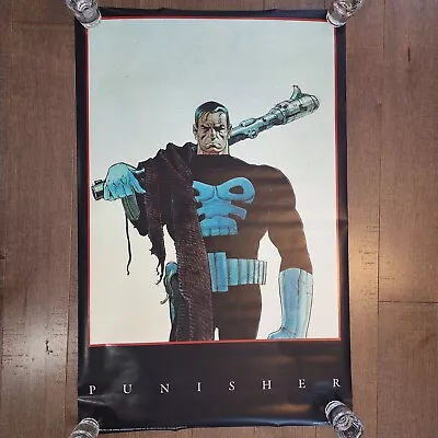 PUNISHER Comic Poster Marvel 1991 Moebius Art Vintage NEVER HUNG • $47